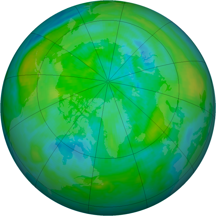 Arctic ozone map for 18 September 1987